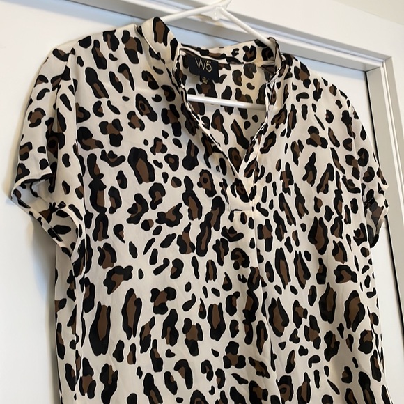 W5 (Anthro) Leopard Print Blouse - Picture 2 of 6